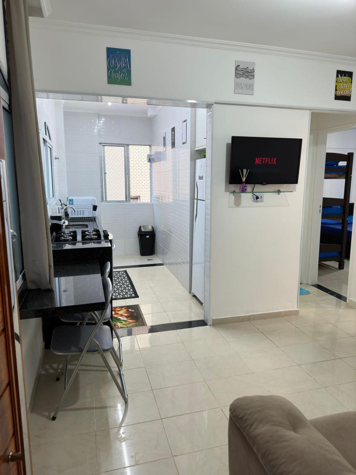 Apartamento Frente Ao Mar Com Varanda E Piscina Praia Grande  Exterior foto